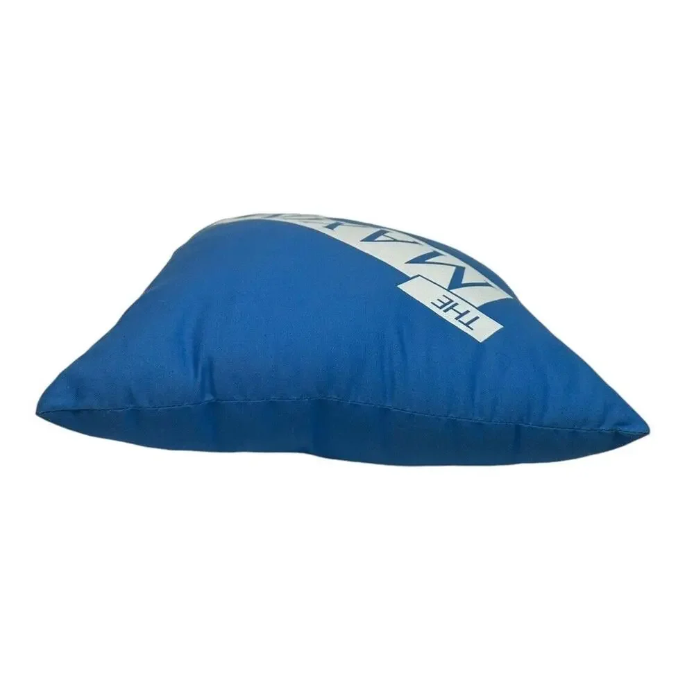 The Maxim Party Blue White Letters Throw Pillow 11‎ x 11